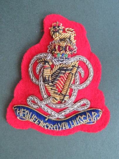 British Army Queen's Royal Hussars Officer's Dress Cap Badge