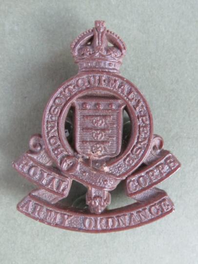 British Army WW2 Plastic Royal Army Ordnance Corps Cap Badge