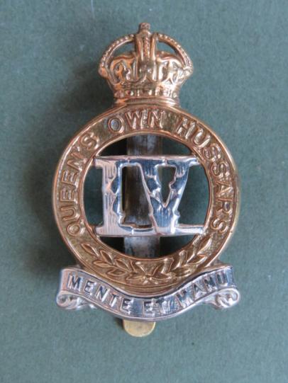 British Army Pre 1953 4th Queen's Own Hussars Cap Badge