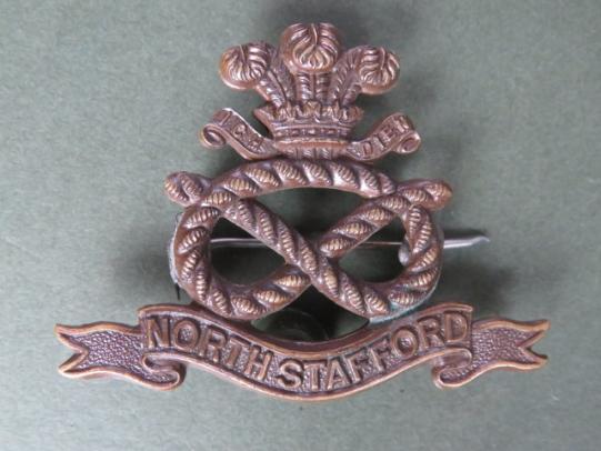 British Army North Stafford Regiment Officer's Service Dress Cap Badge