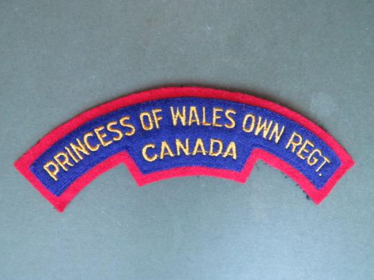 Canada Army The Princess of Wales Own Regiment Shoulder Title