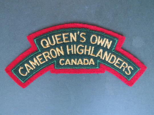 Canada Army The Queen's Own Cameron Highlanders Shoulder Title