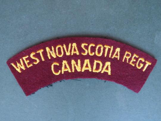 Canada Army The West Nova Scotia Regiment Shoulder Title