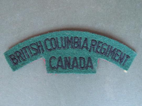 Canada Army British Columbia Regiment Shoulder Title