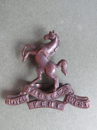 British Army The Royal West Kent Regiment Officer's Service Dress Cap Badge