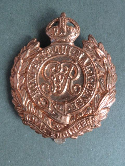 British Army WW1 Economy Issue Royal Engineers KGV Cap Badge