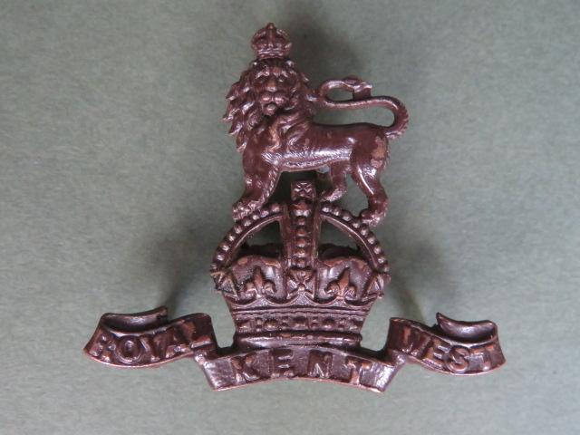 British Army The Queen's Own Royal West Kent Regiment Officer's Service Dress Collar Badge