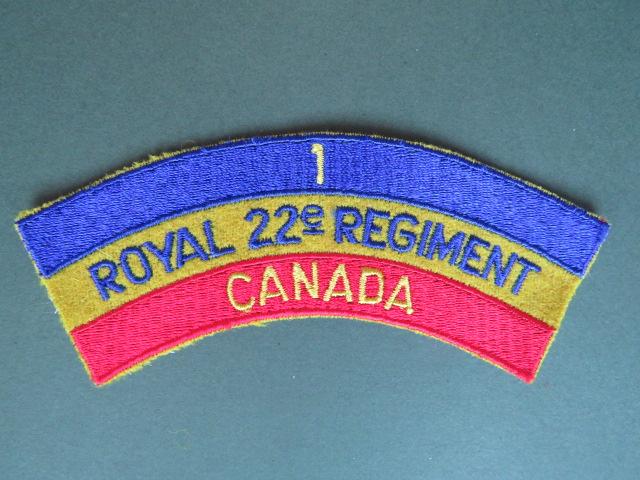 Canada Army Royal 1st Battalion, 22e Regiment Shoulder Title