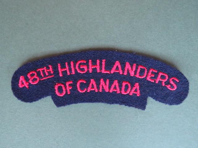 Canada Army Royal 48th Highlanders of Canada Shoulder Title