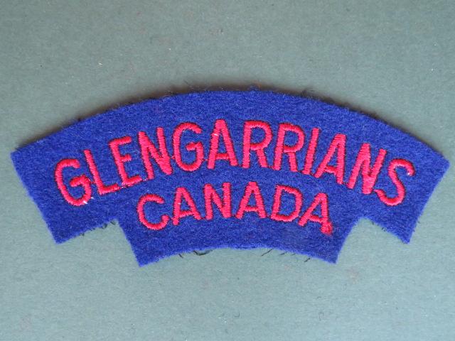 Canada Army The Glengarrians of Canada Regiment Shoulder Title