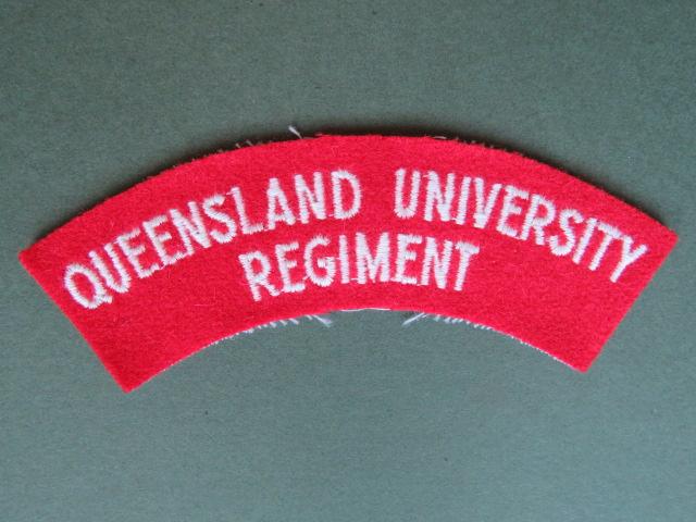 Australia Army 1962-1980's Queensland University Regiment Shoulder Title