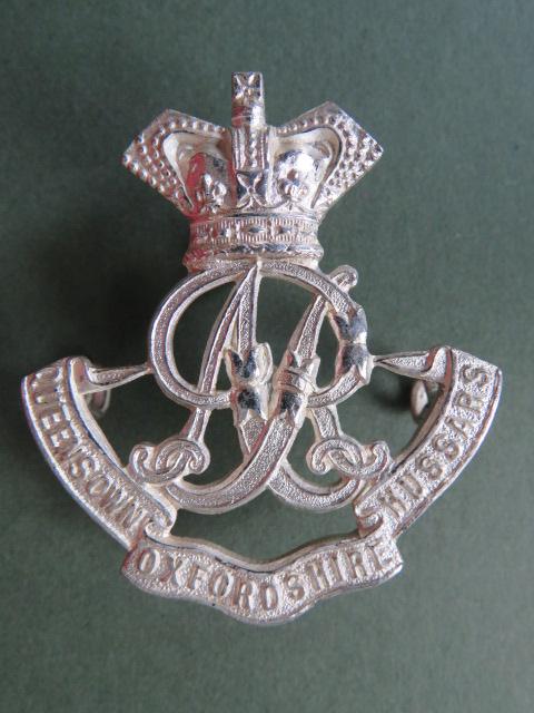 British Army Queen's Own Oxfordshire Hussars Officer's Cap Badge