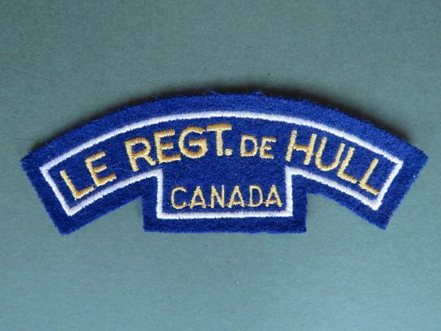 Canada Army Le Regiment De Hull Shoulder Title