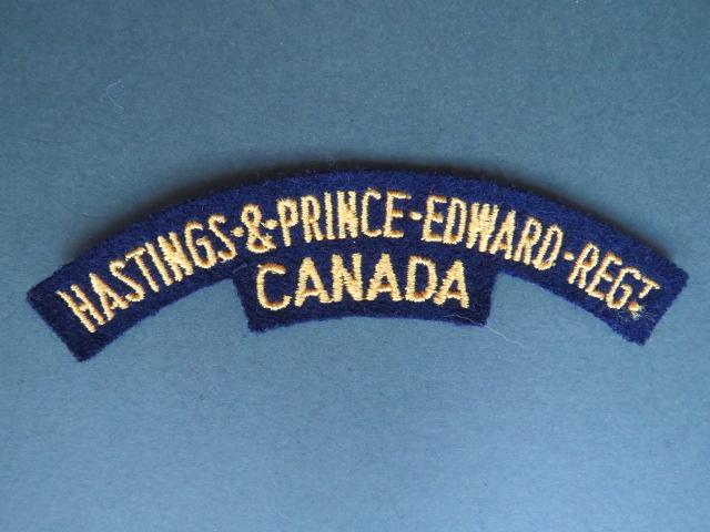 Canada Army Hastings & Prince Edward Regiment Shoulder Title