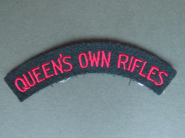 Canada Army The Queen's Own Rifles of Canada Shoulder Title