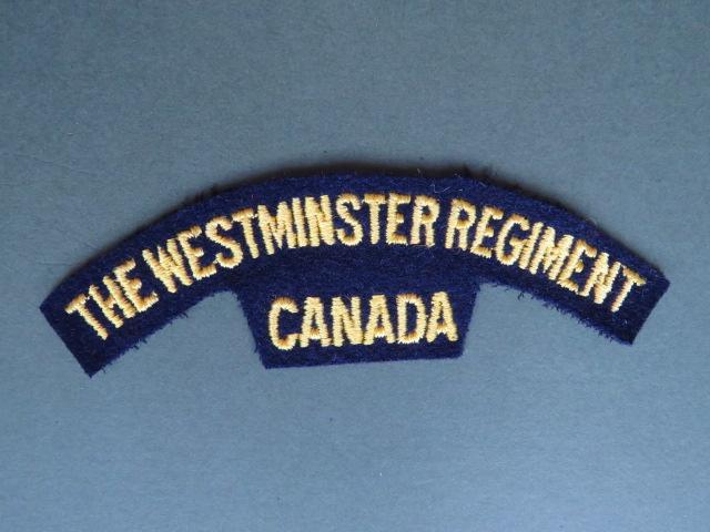 Canada Army The Royal Westminster Regiment Shoulder Title