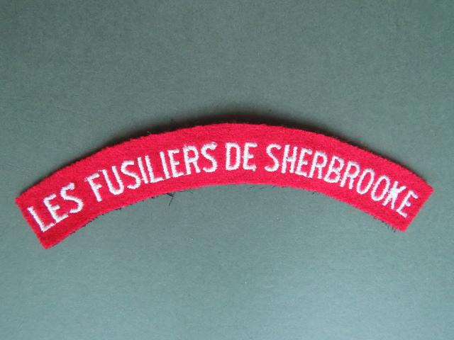 Canada Army Les Fusiliers De Sherbrooke Shoulder Title