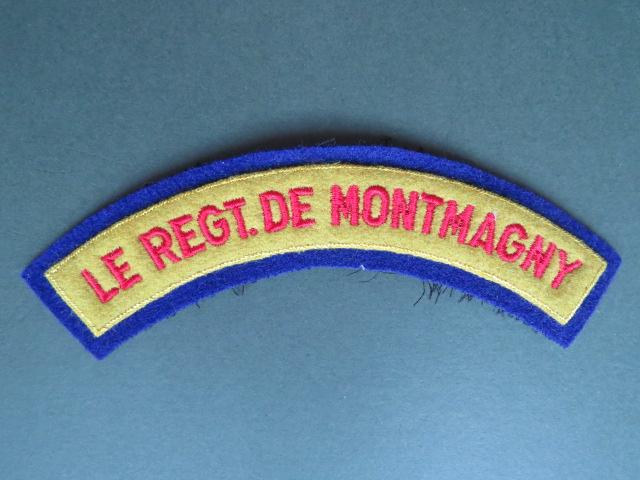 Canada Army Le Regiment De Montmagny Shoulder Title