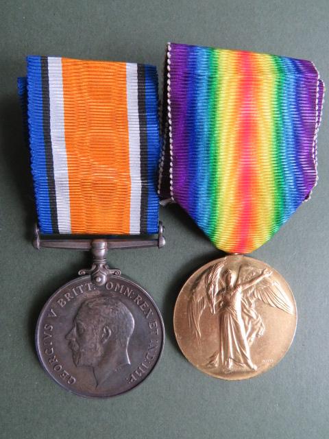 WW1 Pair, British War & Victory Medals Liverpool Regiment