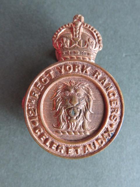 Canada Army WW1 CEF 220 Infantry Battalion12th Regiment York Rangers Collar Badge