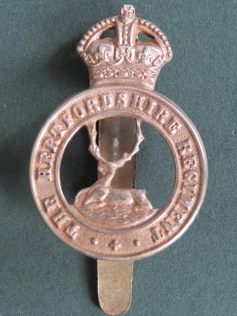 British Army WW1 Period The Hertfordshire Regiment Cap Badge