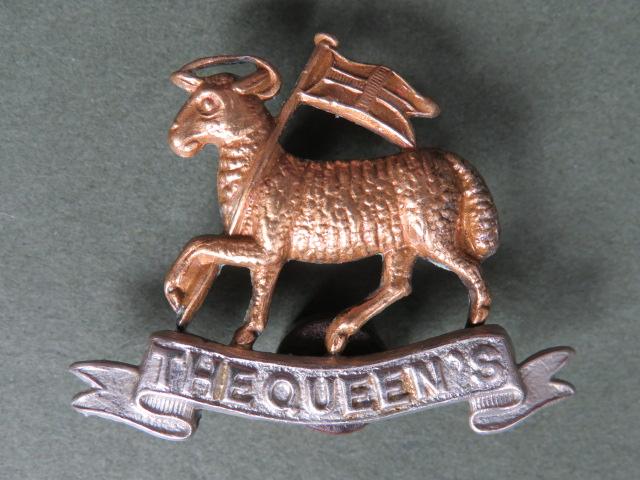 British Army The Queen's Royal Regiment (West Surrey) Post 1904 Pattern Collar Badge