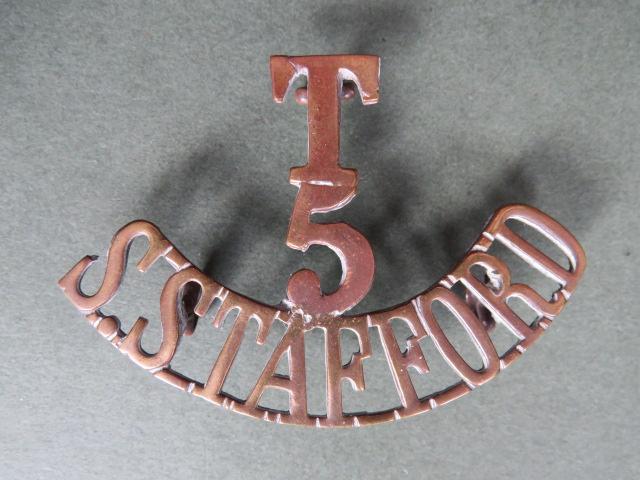 British Army The 5th Territorial Battalion, South Staffordshire Regiment Shoulder Titles