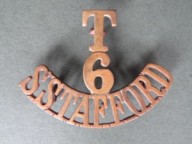 British Army The 6th Territorial Battalion, South Staffordshire Regiment Shoulder Title