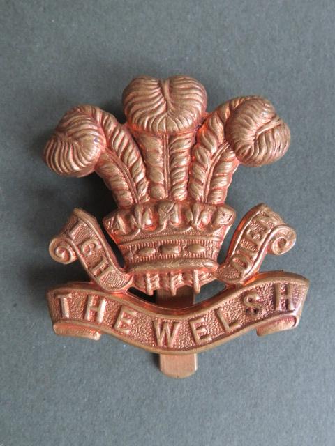 British Army WW1 Economy The Welsh Regiment Cap Badge