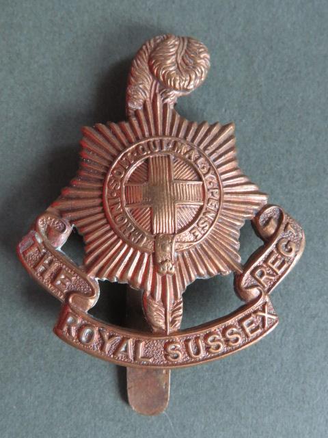 British Army WW1 Economy The Royal Sussex Regiment Cap Badge