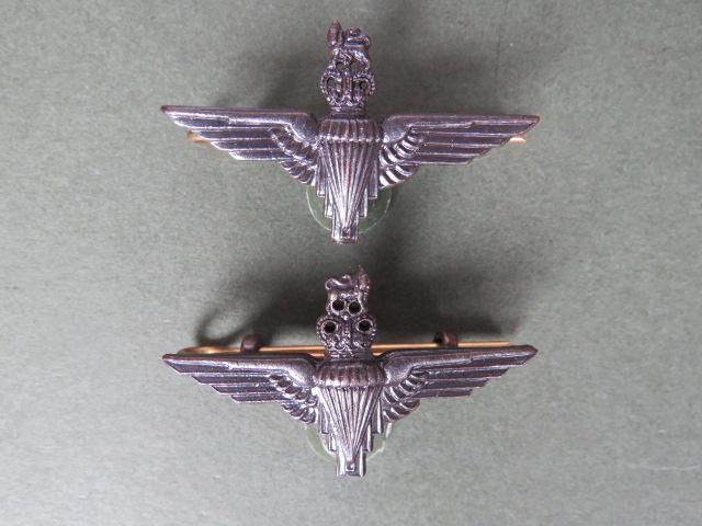 British Army Parachute Regiment EIIR Officer's Collar Badges