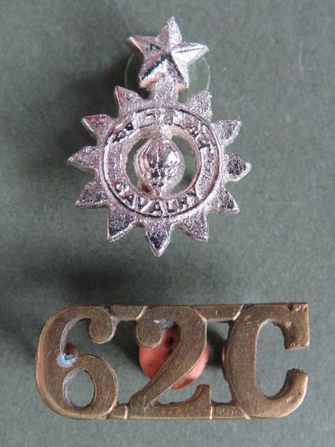 Pakistan Army Post 1947 62nd Cavalry Regiment Cap Badge & Shoulder Title