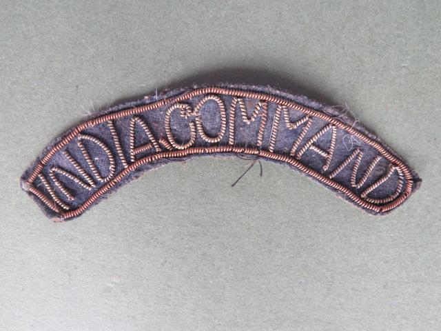 British Army India Command Officer's Shoulder Title