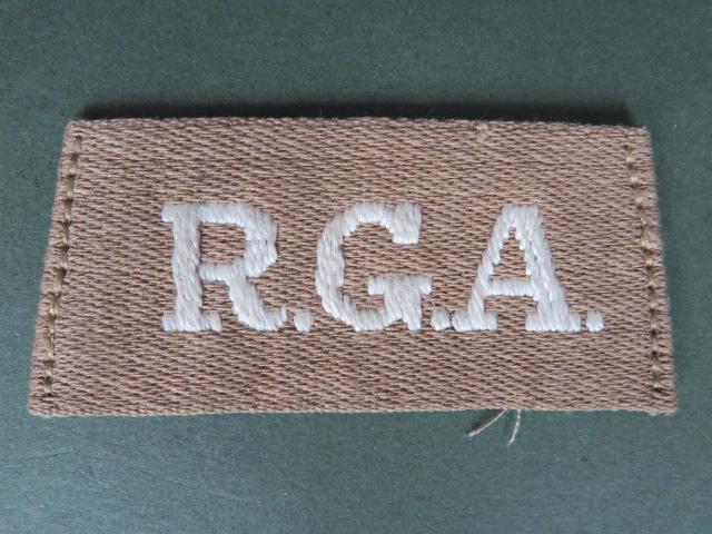 British Army WW1 Royal Garrison Artillery Shoulder Title