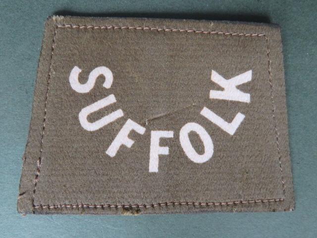 British Army WW1 The Suffolk Regiment Shoulder Title