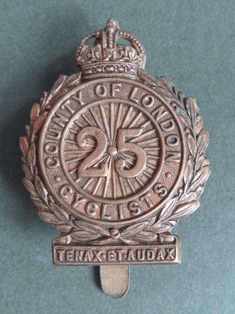 British Army 25th County of London (Cyclist) Battalion Cap Badge