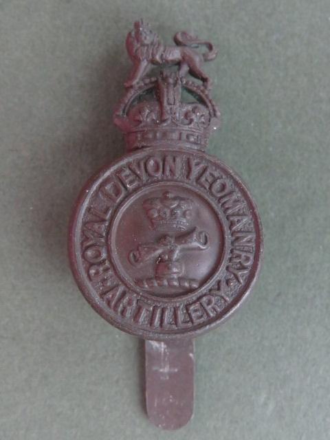 British Army Royal Devon Yeomanry Artillery King's Crown Cap Badge