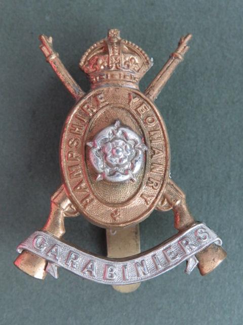 British Army Pre 1953 The Hampshire Yeomanry (Carabiniers) Cap Badge