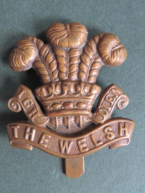 British Army WW1 Economy The Welsh Regiment Cap Badge