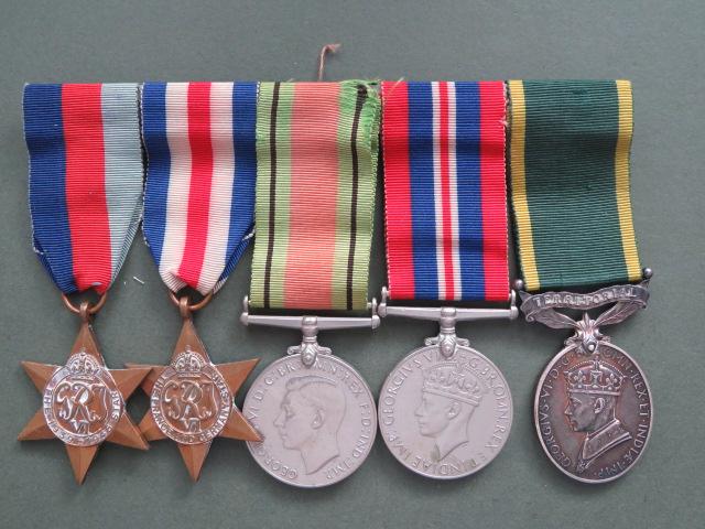 British Army WW2 Medal Group of 5 Medals Royal Engineers
