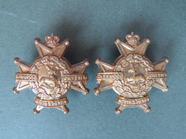 British Army The Sherwood Foresters (Nottinghamshire & Derbyshire Regiment) Collar Badges