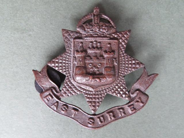 British Army Pre 1953 The East Surrey Regiment Officer's Service Dress Cap Badge