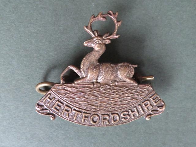 British Army The Hertfordshire Regiment Collar Badge