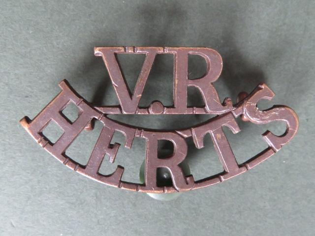 British Army The Hertfordshire Volunteer Regiment Shoulder Title