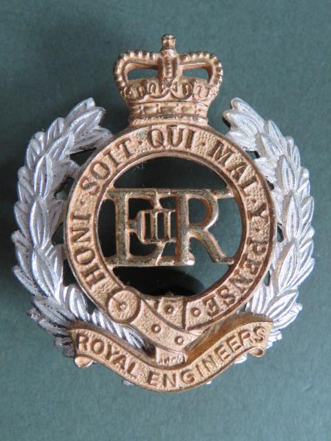 British Army Royal Engineers EIIR Officer's Service Dress Cap Badge