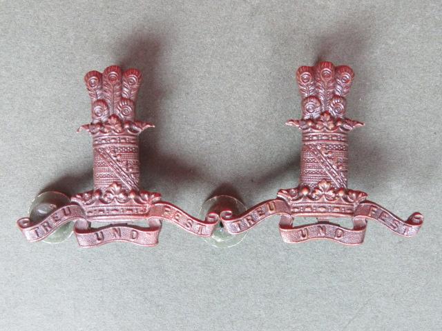 British Army The 11th Hussars Officer's Service Dress Collar Badges