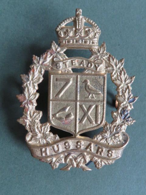 Canada Army The 7th/11th Hussars Pre WW2 Cap Badge