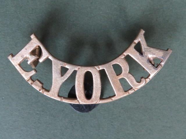 British Army The East Yorkshire Regiment Shoulder Title