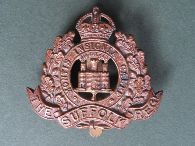 British Army WW1 Economy The Suffolk Regiment Cap Badge