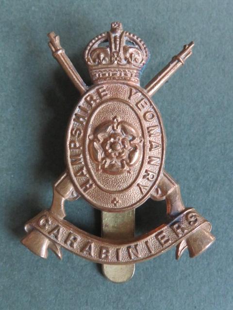 British Army The Hampshire Yeomanry (Carabiniers) Cap Badge